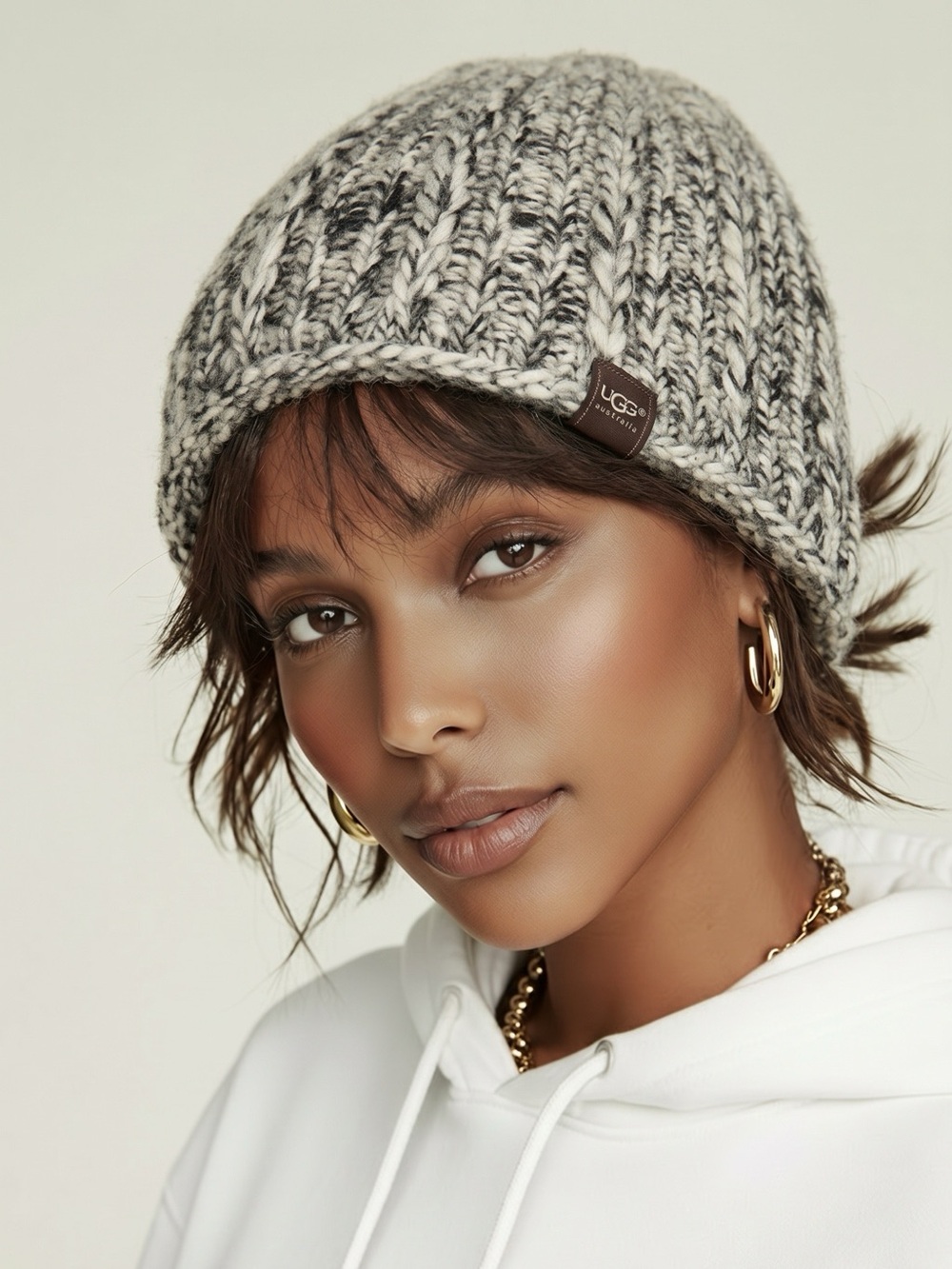 UGG Marled Gray Knit Beanie